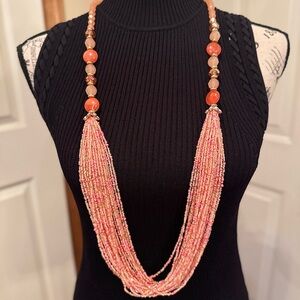 Elegant Pink Beaded Necklace